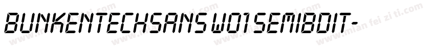 bunkentechsans w01 semibdit字体转换